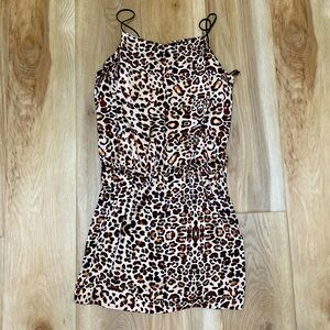 💥5 for $18💥 Topshop Satin Slip Dress Size 8 Cheetah Print